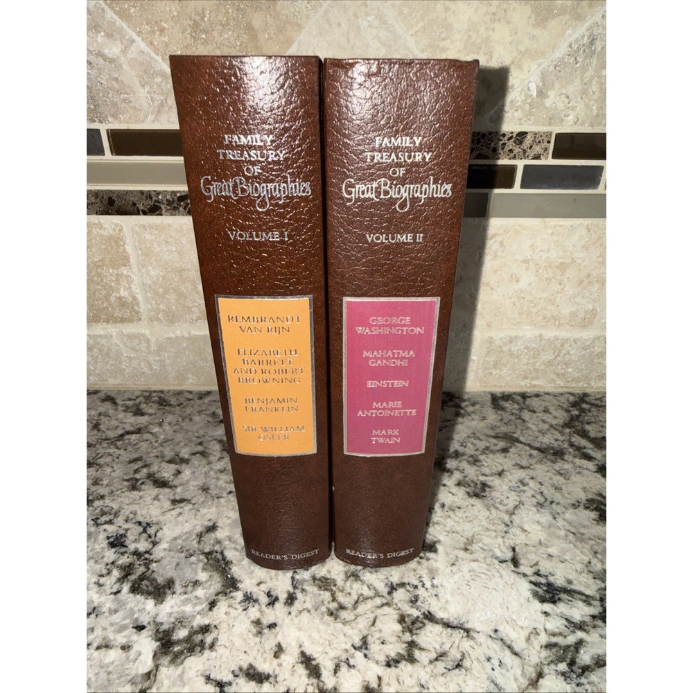 Reader's Digest 1 & 2 Family Treasury of Great Biographies First Edition